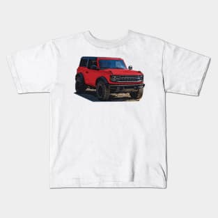 2021 Race Red Ford Bronco 2 Door Kids T-Shirt